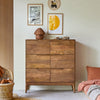 Bressels Solid Wood Chest of Drawer Storage Furniselan - Natural-Oak-Finish
