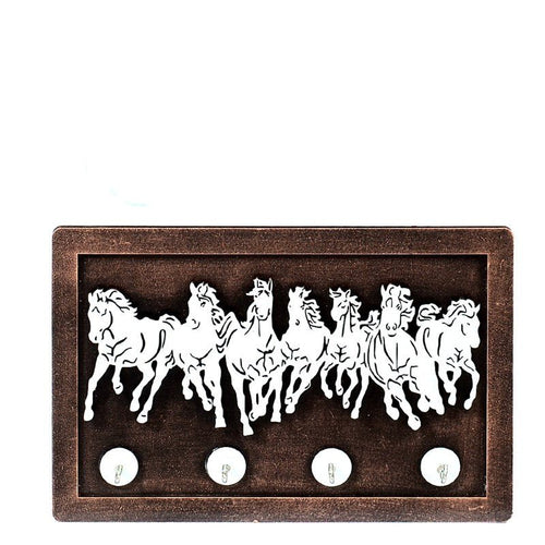 Brown MDF Horse Decorative Key Holder Furniselan