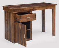 Cabinda Solid Wood Writing Study Table, Study Laptop Desk with Drawer - Study Table - Furniselan - Teak-Finish