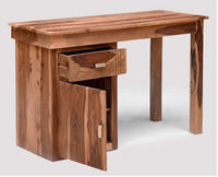 Cabinda Solid Wood Writing Study Table, Study Laptop Desk with Drawer - Study Table - Furniselan - Rustic-Teak-Finish