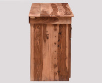 Cabinda Solid Wood Writing Study Table, Study Laptop Desk with Drawer - Study Table - Furniselan - Rustic-Teak-Finish