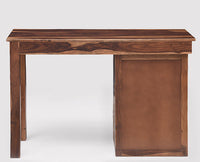 Cabinda Solid Wood Writing Study Table, Study Laptop Desk with Drawer & Door including Chair - Study Table - Furniselan -  Teak-Finish