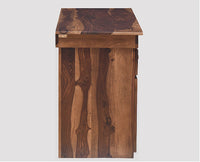 Cabinda Solid Wood Writing Study Table, Study Laptop Desk with Drawer & Door including Chair - Study Table - Furniselan -  Teak-Finish