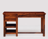 Cairo Solid Wood Writing Study Table, Study Laptop Desk with Drawer - Study Table - Furniselan - Maple-Finish