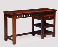 Cairo Solid Wood Writing Study Table, Study Laptop Desk with Drawer - Study Table - Furniselan - Maple-Finish
