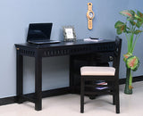 Cairo Solid Wood Writing Study Table, Study Laptop Desk with Drawer including Chair - Study Table - Furniselan - Walnut-Finish