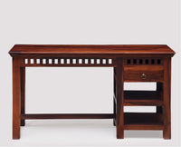 Cairo Solid Wood Writing Study Table, Study Laptop Desk with Drawer including Chair - Study Table - Furniselan - Maple-Finish