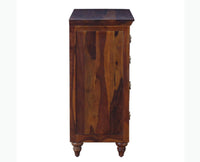 Calgary Solid Wood 6 Drawers Chest Of Drawer - Bedside Table - Furniselan - Kapasi-Brown-Finish