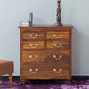 Calgary Solid Wood 6 Drawers Chest Of Drawer - Bedside Table - Furniselan - Kapasi-Brown-Finish