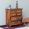 Calgary Solid Wood 6 Drawers Chest Of Drawer - Bedside Table - Furniselan - Kapasi-Brown-Finish