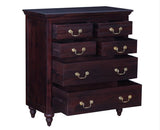 Calgary Solid Wood 6 Drawers Chest Of Drawer - Bedside Table - Furniselan - Rosewood-Fine-Finish
