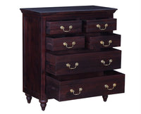 Calgary Solid Wood 6 Drawers Chest Of Drawer - Bedside Table - Furniselan - Rosewood-Fine-Finish