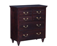 Calgary Solid Wood 6 Drawers Chest Of Drawer - Bedside Table - Furniselan - Rosewood-Fine-Finish