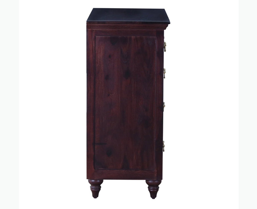 Calgary Solid Wood 6 Drawers Chest Of Drawer - Bedside Table - Furniselan - Rosewood-Fine-Finish