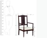 Calgary Solid Wood Arm Chair - Arm Chair - Furniselan - Rosewood-Fine-Finish