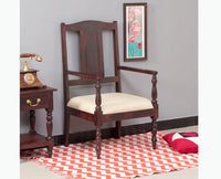 Calgary Solid Wood Arm Chair - Arm Chair - Furniselan - Rosewood-Fine-Finish