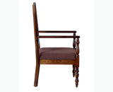 Calgary Solid Wood Arm Chair - Arm Chair - Furniselan - Kapasi-Brown-Finish