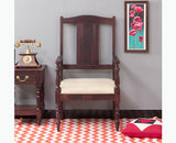 Calgary Solid Wood Arm Chair - Arm Chair - Furniselan - Rosewood-Fine-Finish