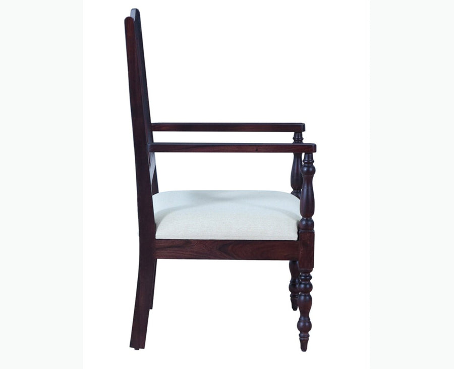 Calgary Solid Wood Arm Chair - Arm Chair - Furniselan - Rosewood-Fine-Finish