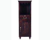 Calgary Solid Wood Bar Cabinet - Bar Cabinet - Furniselan - Rosewood-Fine-Finish