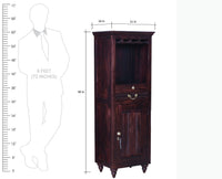 Calgary Solid Wood Bar Cabinet - Bar Cabinet - Furniselan - Rosewood-Fine-Finish