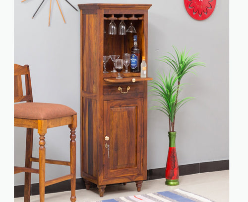 Calgary Solid Wood Bar Cabinet - Bar Cabinet - Furniselan