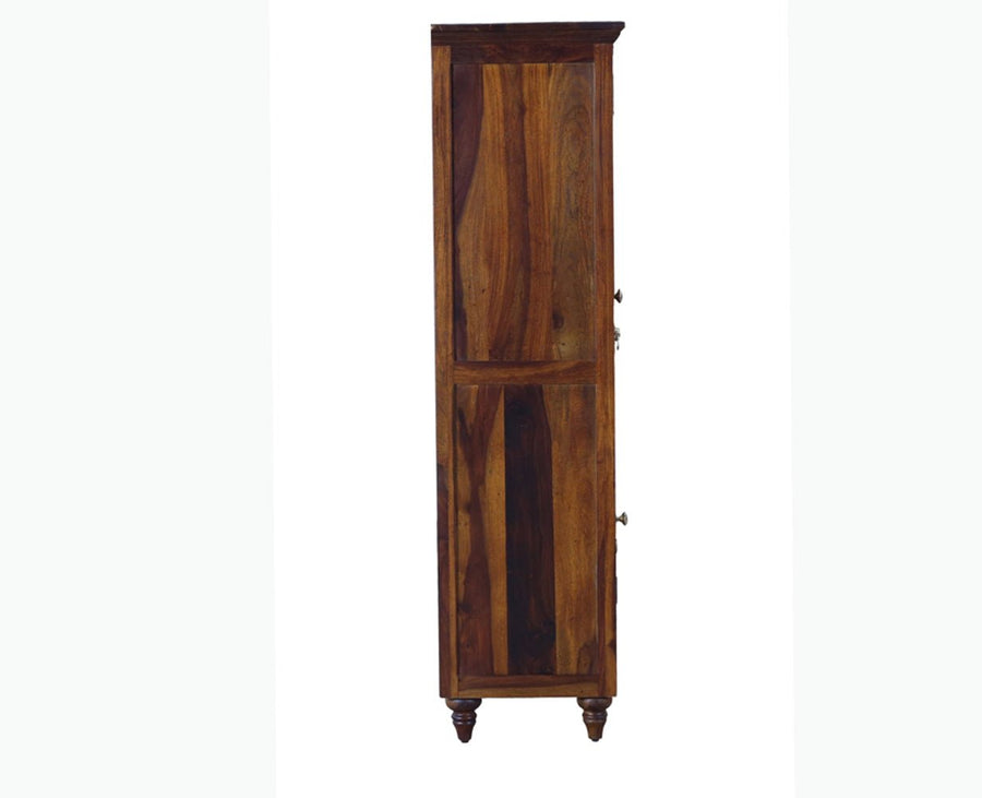 Calgary Solid Wood Bar Cabinet - Bar Cabinet - Furniselan - Kapasi-Brown-Finish