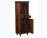 Calgary Solid Wood Bar Cabinet - Bar Cabinet - Furniselan - Kapasi-Brown-Finish