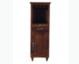 Calgary Solid Wood Bar Cabinet - Bar Cabinet - Furniselan - Kapasi-Brown-Finish