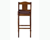 Calgary Solid Wood Bar Chair - Bar Chairs - Furniselan - Kapasi-Brown-Finish