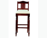 Calgary Solid Wood Bar Chair - Bar Chairs - Furniselan - Rosewood-Fine- Finish