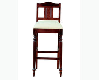Calgary Solid Wood Bar Chair - Bar Chairs - Furniselan - Rosewood-Fine- Finish