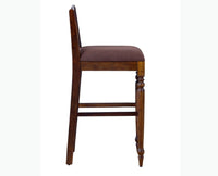 Calgary Solid Wood Bar Chair - Bar Chairs - Furniselan - Kapasi-Brown-Finish