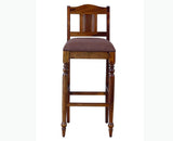 Calgary Solid Wood Bar Chair - Bar Chairs - Furniselan - Kapasi-Brown-Finish
