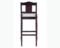 Calgary Solid Wood Bar Chair - Bar Chairs - Furniselan - Rosewood-Fine-Finish