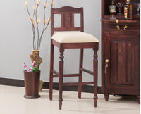 Calgary Solid Wood Bar Chair - Bar Chairs - Furniselan - Rosewood-Fine-Finish