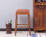 Calgary Solid Wood Bar Stool - Stools - Furniselan - Kapasi-Brown-Finish