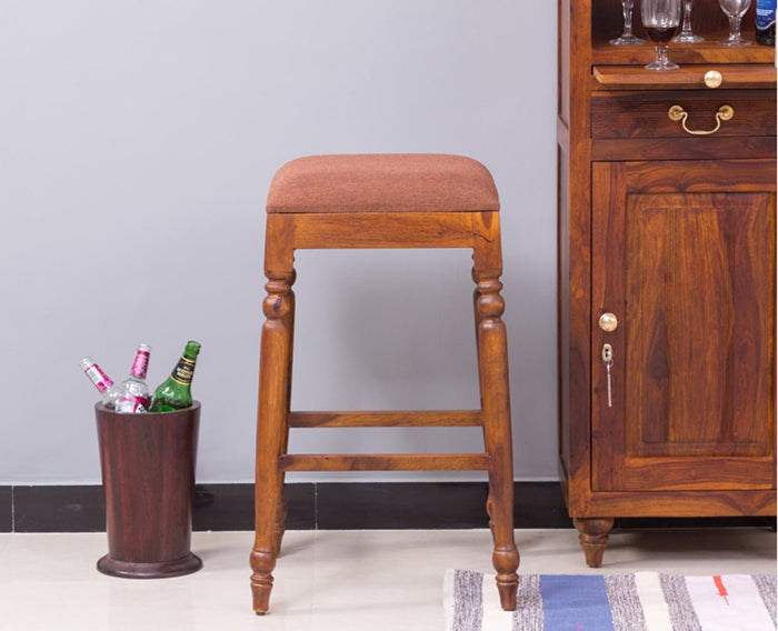 Calgary Solid Wood Bar Stool - Stools - Furniselan