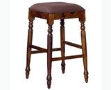 Calgary Solid Wood Bar Stool - Stools - Furniselan - Kapasi Brown Finish