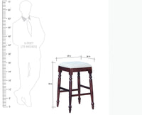 Calgary Solid Wood Bar Stool - Stools - Furniselan - Rosewood-Fine-Finish
