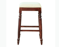 Calgary Solid Wood Bar Stool - Stools - Furniselan - Rosewood-Fine-Finish