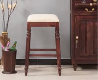 Calgary Solid Wood Bar Stool - Stools - Furniselan - Rosewood-Fine-Finish