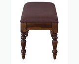 Calgary Solid Wood Bench - Bench - Furniselan - Kapasi-Brown-Finish