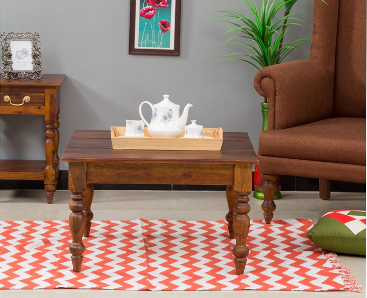 Calgary Solid Wood Coffee Table - Coffee Table - Furniselan - Kapasi-Brown-Finish