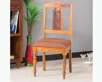 Calgary Solid Wood Dining Chair Set - Dining Chair - Furniselan - Kapasi-Brown-Finish