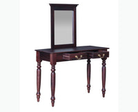 Calgary Solid Wood Dressing Table With Wall Hanging Mirror - Dressers & Mirrors - Furniselan - Rosewood-Fine-Finish 