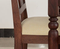 Calgary Solid Wood Four Seater Dining Set - Dining Set - Furniselan - Rosewood-Fine-Finish
