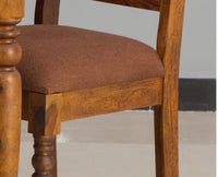 Calgary Solid Wood Four Seater Dining Set - Dining Set - Furniselan Kapasi-Brown-Finish