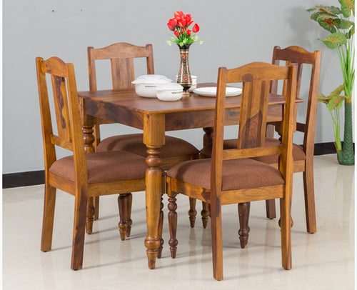 Calgary Solid Wood Four Seater Dining Set - Dining Set - Furniselan