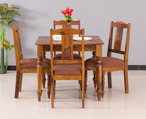 Calgary Solid Wood Four Seater Dining Set - Dining Set - Furniselan